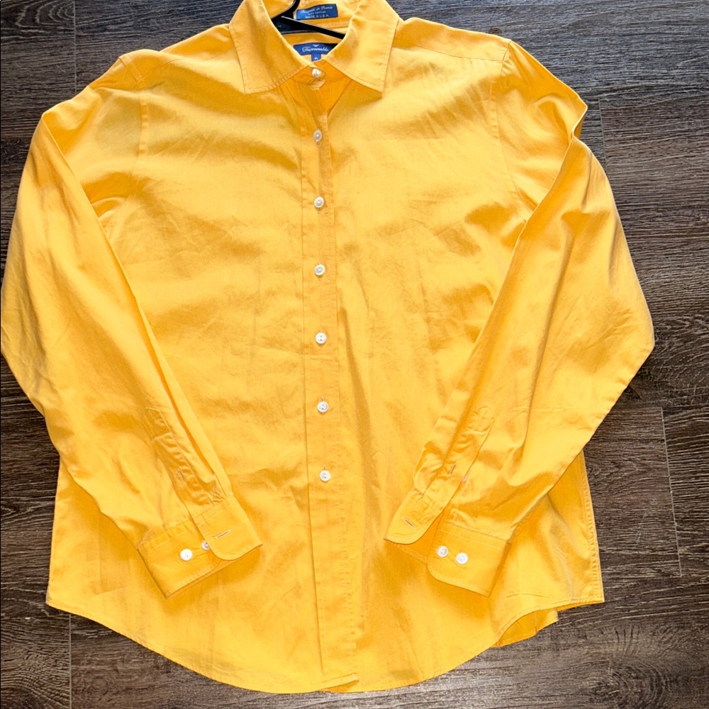 Faconnable women’s dark Yellow Button Down Shirt